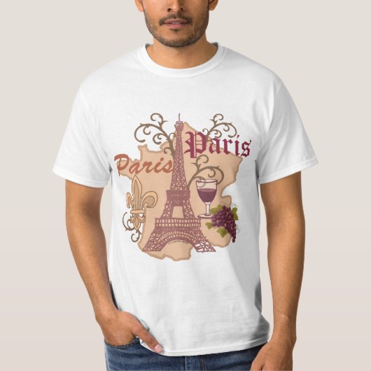 Een Frankrijk Eiffeltoren t-shirt (Voorkant)
