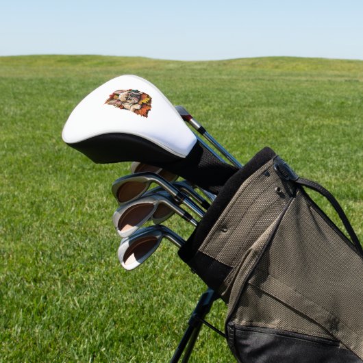 Een Franse Bulldog herfstavontuur Golfheadcover (Insitu)