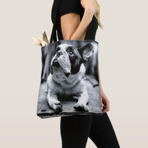 Een Franse bulldog wacht Tote Bag