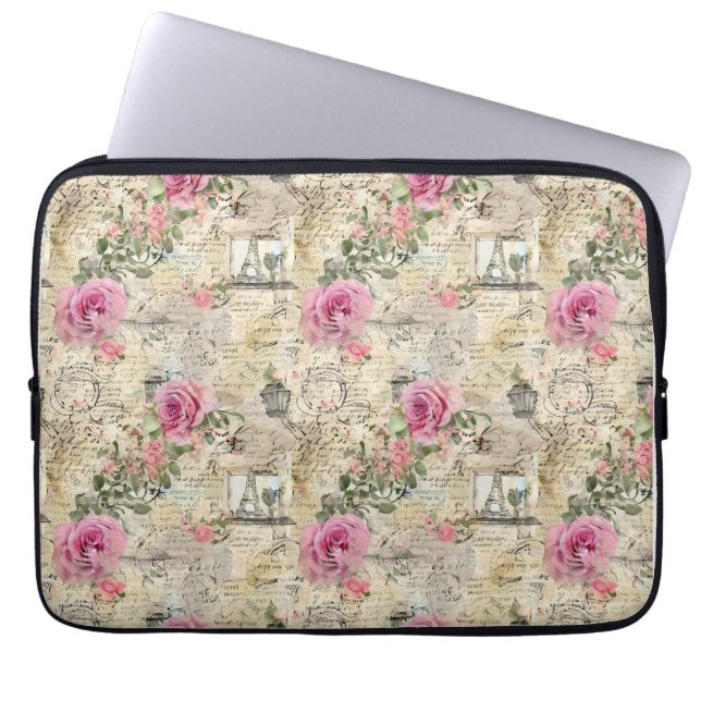 Een Franse Ephemera Design Serie 1 Laptop Sleeve (Voorkant)