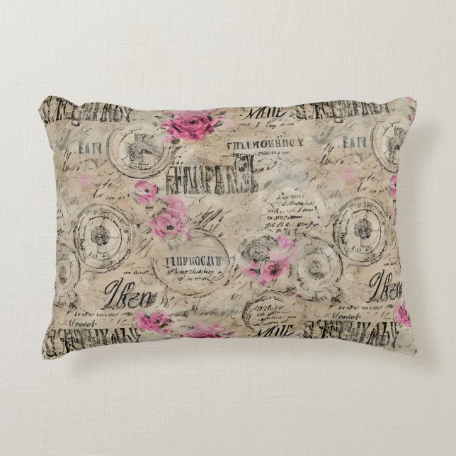 Een Franse Ephemera Design Serie 24 Accent Kussen (Voorkant)