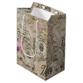 Een Franse Ephemera Design Serie 24 Medium Cadeauzakje (Voorkant Gekanteld)