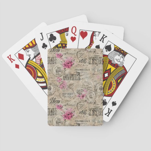Een Franse Ephemera Design Serie 24 Pokerkaarten (Achterkant)