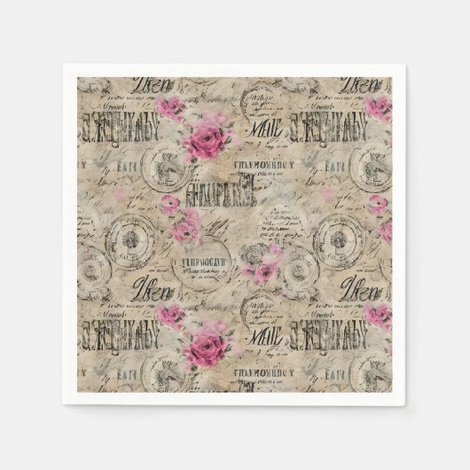 Een Franse Ephemera Design Serie 24 Servet (Voorkant)