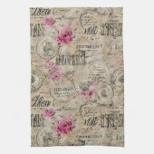 Een Franse Ephemera Design Serie 24 Theedoek (Verticaal)