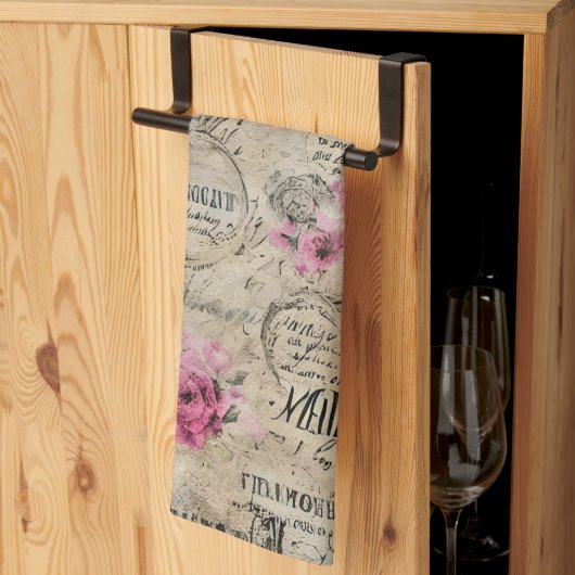 Een Franse Ephemera Design Serie 24 Theedoek (Derde Gevouwen)