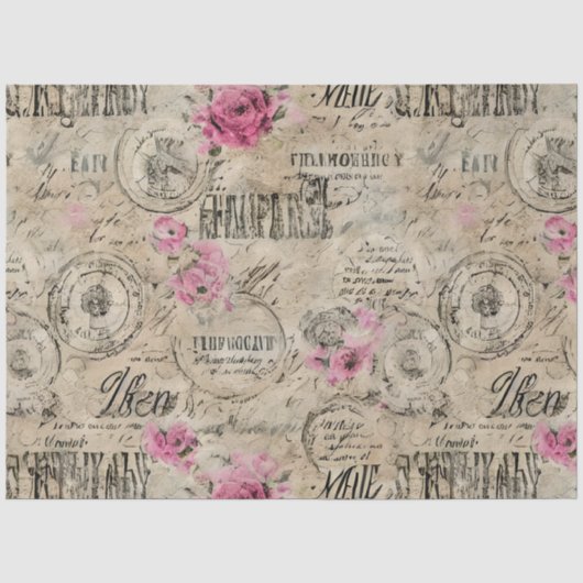 Een Franse Ephemera Design Serie 24 Tissuepapier (Voorkant)