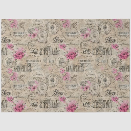 Een Franse Ephemera Design Serie 4 Tissuepapier (Voorkant)