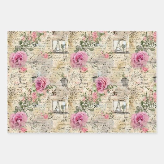 Een Franse Ephemera Design Series 1 Inpakpapier Vel (Voorkant 2)