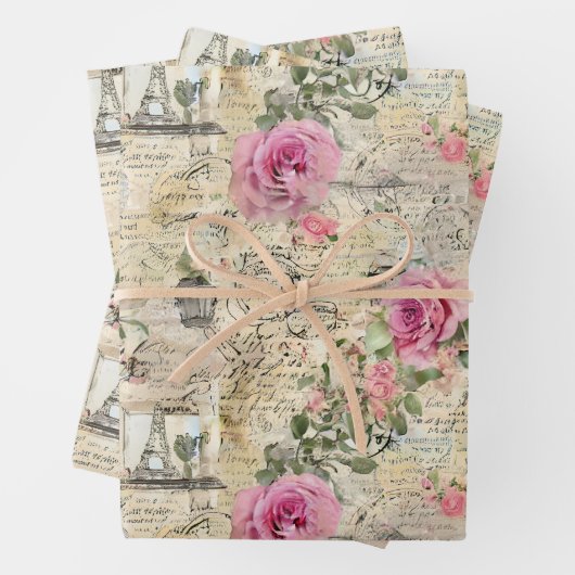 Een Franse Ephemera Design Series 1 Inpakpapier Vel (In situ)