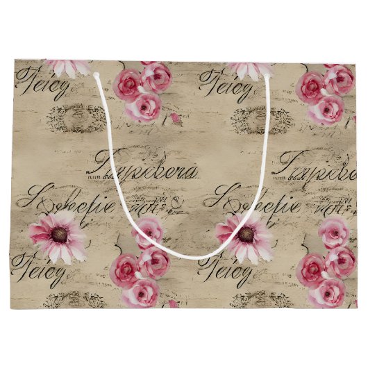 Een Franse Ephemera Design Series 20 Groot Cadeauzakje (Achterkant)