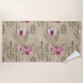 Een Franse Ephemera Design Series 20 Strandlaken (Voorkant)