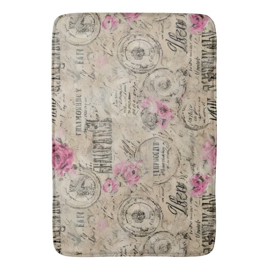 Een Franse Ephemera Design Series 24 Badmat (Voorkant Verticaal)