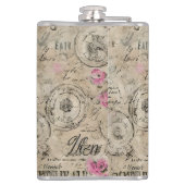 Een Franse Ephemera Design Series 24 Heupfles (Achterkant)