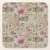 Een Franse Ephemera Design Series 24 Kartonnen Onderzetters (Voorkant)