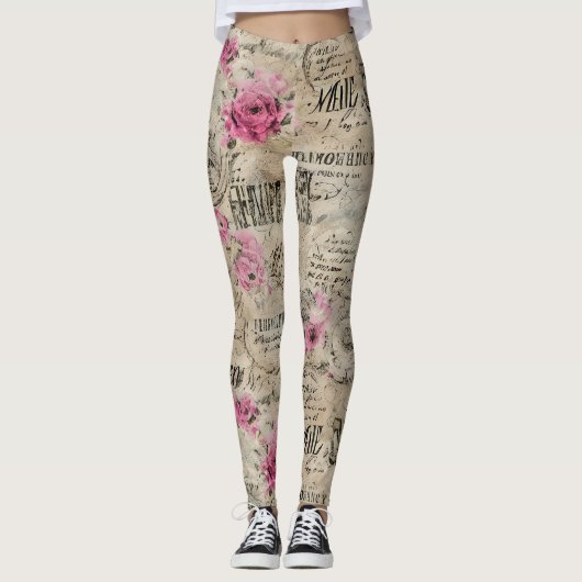 Een Franse Ephemera Design Series 24 Leggings (Voorkant)