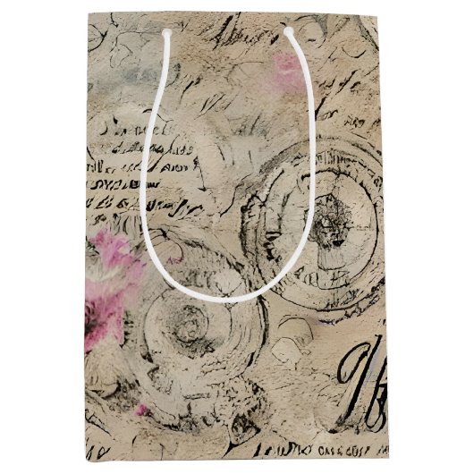 Een Franse Ephemera Design Series 24 Medium Cadeauzakje (Voorkant)