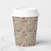 Een Franse Ephemera Design Series 24 Papieren Bekers (Links)