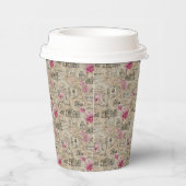 Een Franse Ephemera Design Series 24 Papieren Bekers (Rechts)