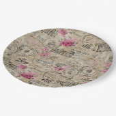 Een Franse Ephemera Design Series 24 Papieren Bordje (Gekanteld)