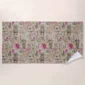 Een Franse Ephemera Design Series 24 Strandlaken (Voorkant)