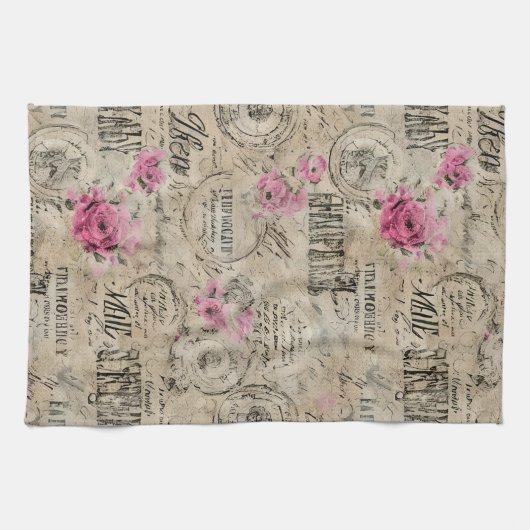 Een Franse Ephemera Design Series 24 Theedoek (Horizontaal)