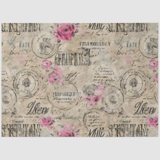 Een Franse Ephemera Design Series 24 Tissuepapier (Voorkant)