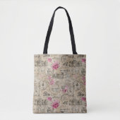 Een Franse Ephemera Design Series 24 Tote Bag (Voorkant)