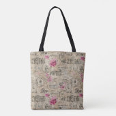 Een Franse Ephemera Design Series 24 Tote Bag (Achterkant)