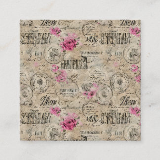 Een Franse Ephemera Design Series 24 Vierkante Visitekaartje