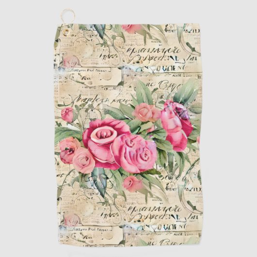 Een Franse Ephemera Design Series 26 Golfhanddoek (Voorkant)