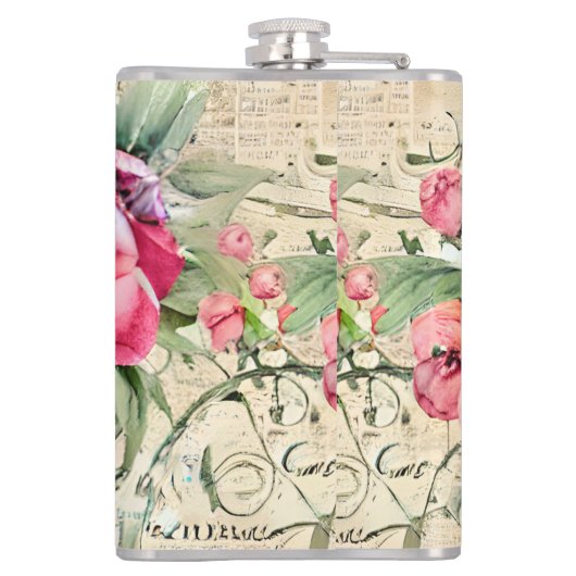 Een Franse Ephemera Design Series 26 Heupfles (Achterkant)