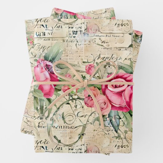 Een Franse Ephemera Design Series 26 Inpakpapier Vel (In situ)