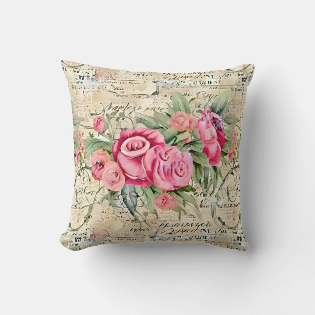 Een Franse Ephemera Design Series 26 Kussen (Voorkant)