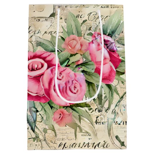 Een Franse Ephemera Design Series 26 Medium Cadeauzakje (Achterkant)