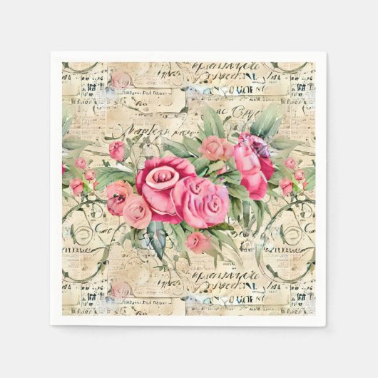 Een Franse Ephemera Design Series 26 Servet (Voorkant)