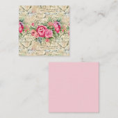 Een Franse Ephemera Design Series 26 Vierkante Visitekaartje (Voorkant / Achterkant)