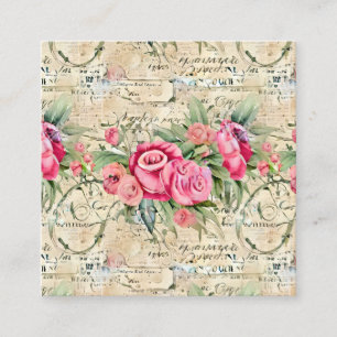 Een Franse Ephemera Design Series 26 Vierkante Visitekaartje