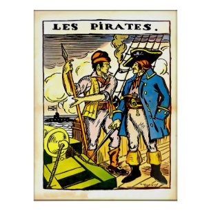 Een  Franse piratenillustratie Perfect Poster