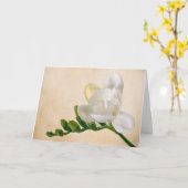 Een Freesia bloemenkaart Kaart (Gele Bloem)