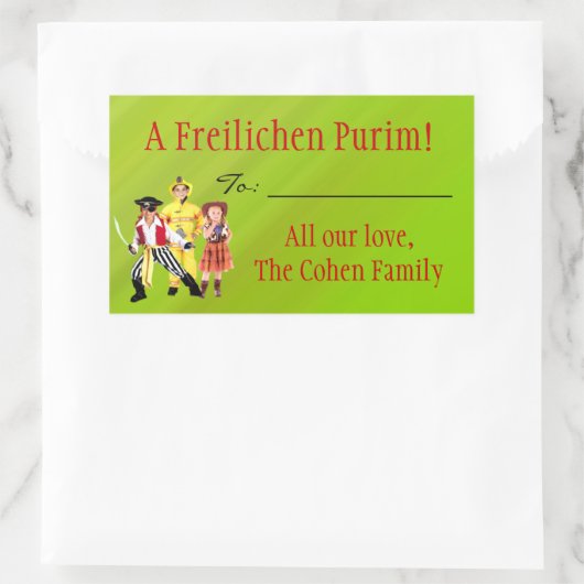 Een Freilichen Purim label (Tas)
