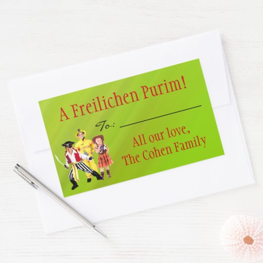 Een Freilichen Purim label (Envelop)