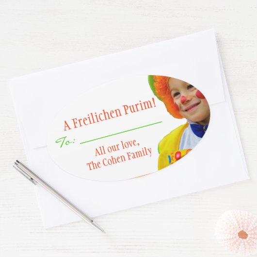 Een Freilichen Purim label (Envelop)