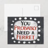 Een fret Briefkaart nodig (Voorkant / Achterkant)