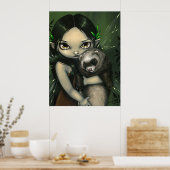 Een fret en zijn Fairy ART PRINT-fantasievermocht Poster (Keuken)