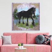 Een Friesian Beauty - Verpakt Canvas (Insitu (Woonkamer))