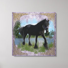 Een Friesian Beauty - Verpakt Canvas
