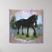 Een Friesian Beauty - Verpakt Canvas Afdruk (Voorkant)