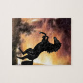 Een Friesian Stallion Hord Legpuzzel (Horizontaal)