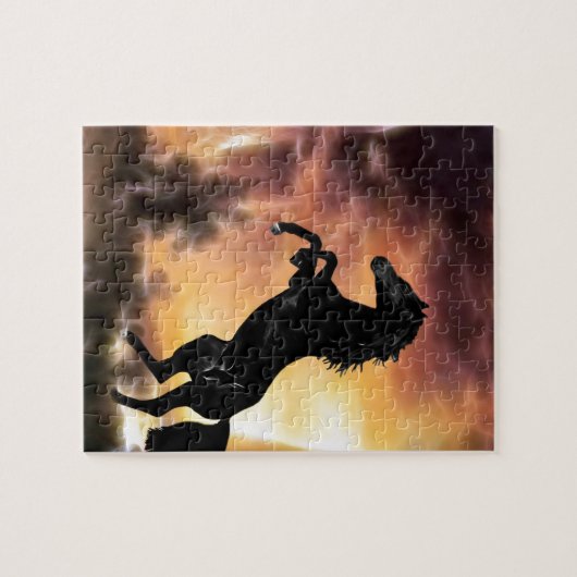 Een Friesian Stallion Hord Legpuzzel (Horizontaal)